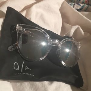 Quay Reflective and Clear Sunglasses with Case